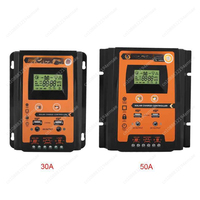 Solar Charge Controller 12V 24V 30A 50A 70A Solar Controller Solar Panel Battery Regulator Dual USB 5V LCD Display