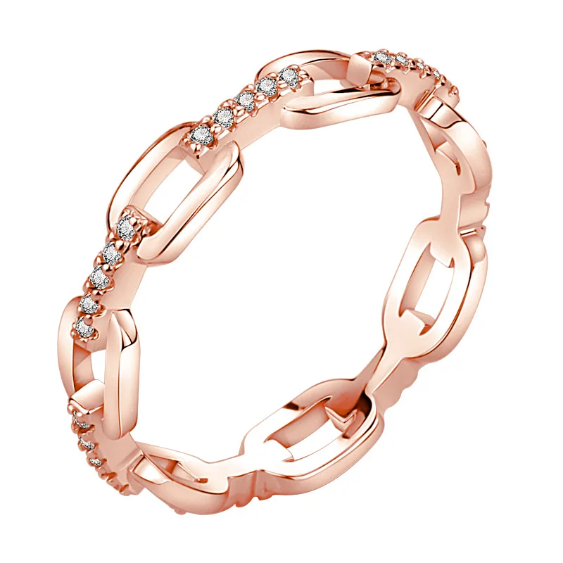 925 Sterling Silver Geometric Clear CZ Ring for Women Exquisite Stackable Finger Rings Wedding Party Statement Jewelry Gift