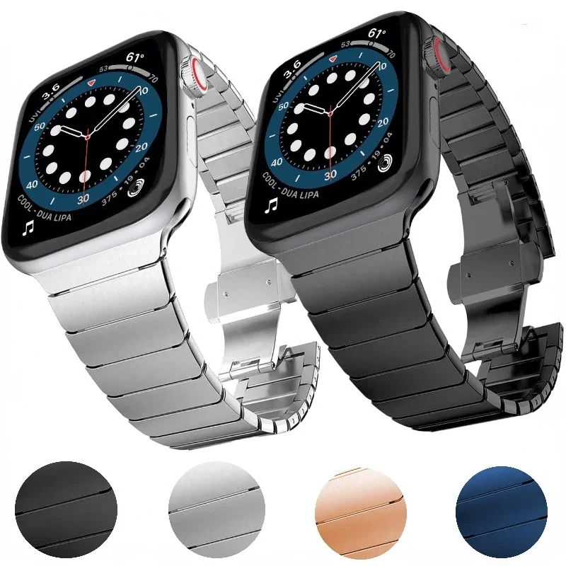 

Metal Band for Apple Watch Band Ultra 9 8 7 49mm 45mm 41mm Sports Bracelet Belt for IWatch 6 5 4 3 SE 44mm 42mm 40mm 38mm Correa