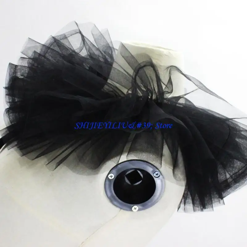 

E21F Подростковый елизаветинский воротник-жабо, регулируемый кружевной искусственный воротник, воротник с рюшами в стиле панк