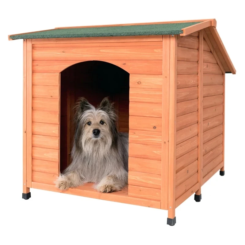 

Outdoor Insulated Weatherproof Dog Houses Cage Large Wood Dog Kennel