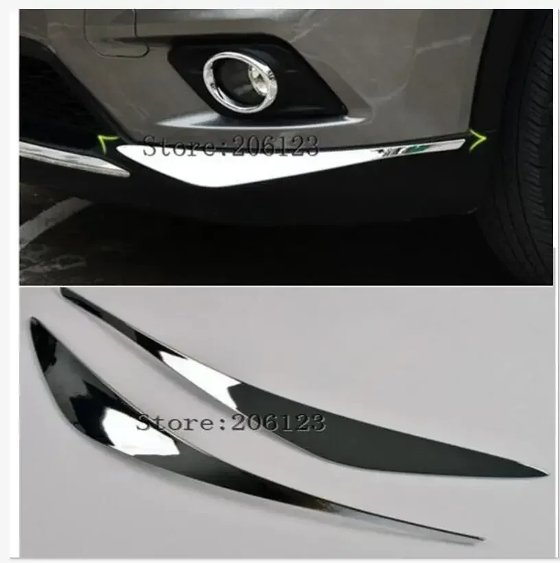 

High Quality ! 2 Pcs For Nissan Rogue 2014 2015 / X-Trail T32 2014 2015 2016 ABS Front Bumper Corner Protector Cover Trim