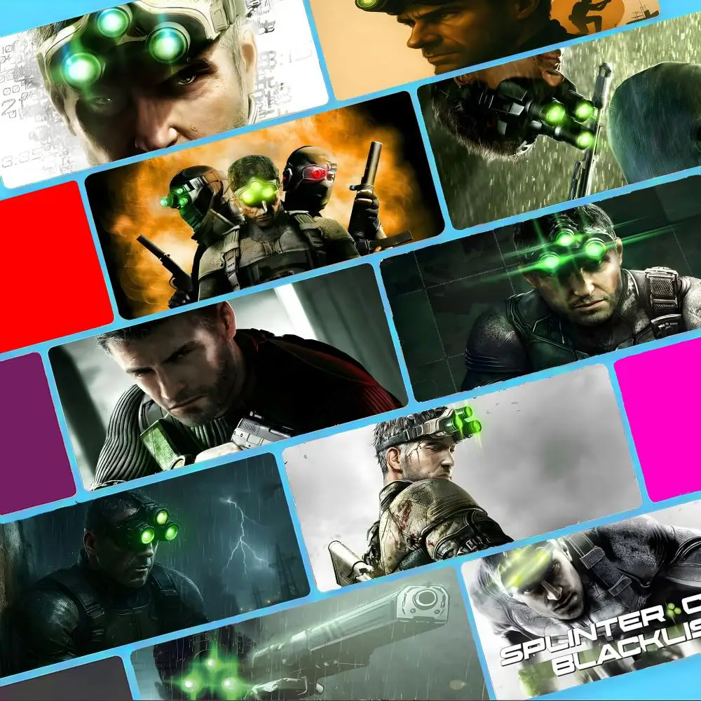 mouse-pad-antiderrapante-grande-para-jogos-tough-tom-clancy's-splinter-cell-com-borda-costurada-grossa