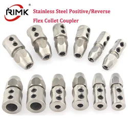 1pc Ship Flexible Coupling Stainless Steel Left/Right Flex Collet Coupler for RC Boat Model Ships Flex Cable
