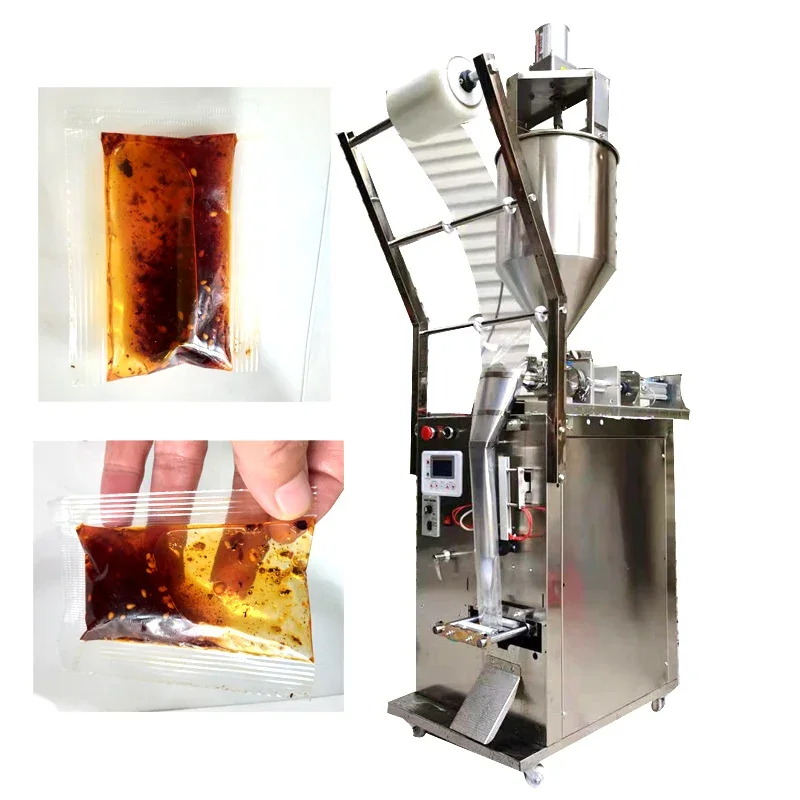 

Pneumatic Paste Liquid Packaging Milk Chili Oil Sauce Hot Pot Material Takeout Machine Filling Packaging Machine