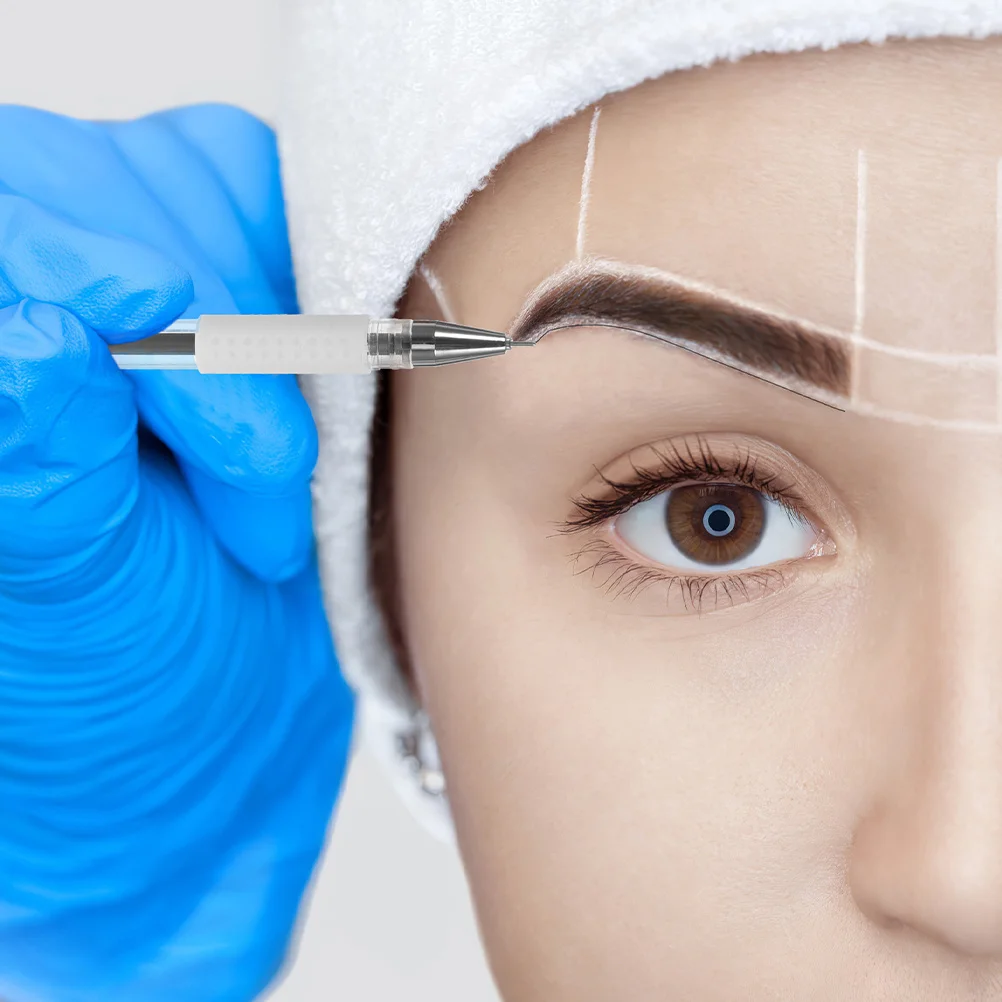 10 قطعة قلم تحديد موضع الحواجب المقاوم للماء لوازم الوشم قلم تحديد الجلد المحمول قلم تحديد موضع الوشم #6