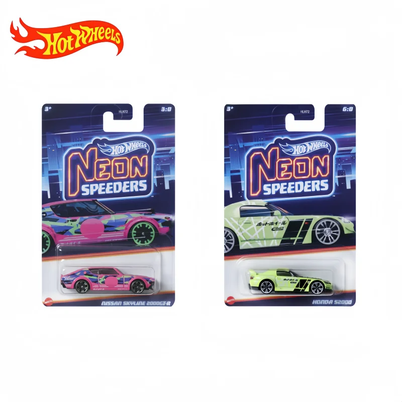 

In Stock Hot Wheels Neon Speeders Series 8 Car Set Hlh72 D 1/64 Diecast Model Vinil Toy Cars Model Collection Toy Festcial Gifts