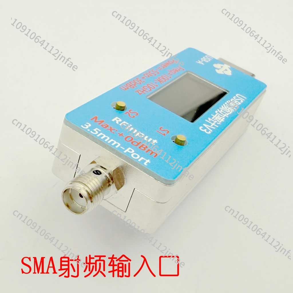 

USB RF Power Meter V3 100K to 10GHZ -55~ + 30dBm 2025 Aluminum Alloy EMI EMC