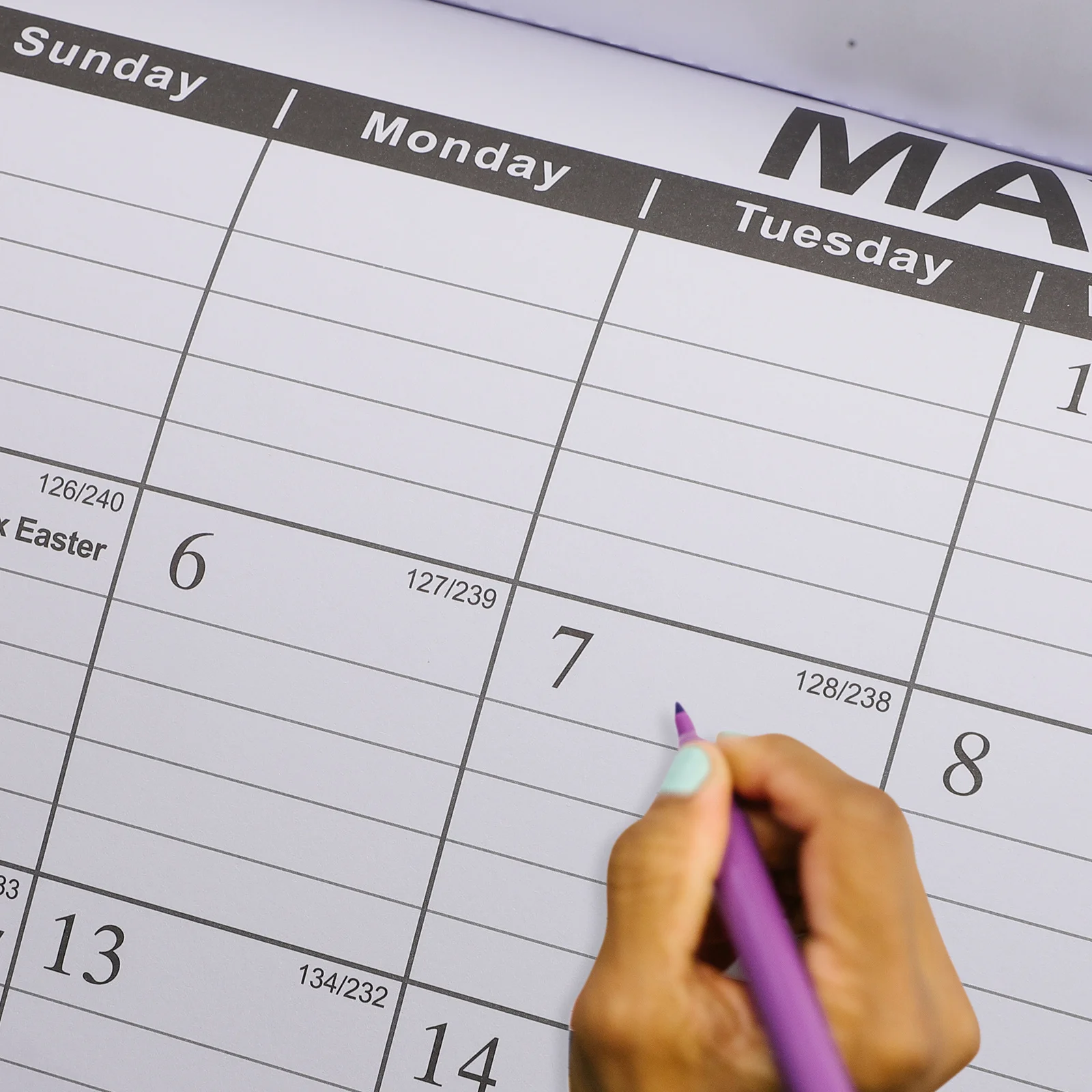 

Вертикальный календарь-планировщик, ежемесячное планирование времени, английская повестка дня, настенные настольные календари