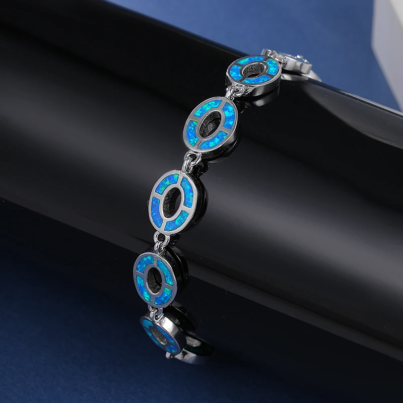 MYOP Rhythmic Joy Garden Party 925 Sterling Silver Opal Bracelet