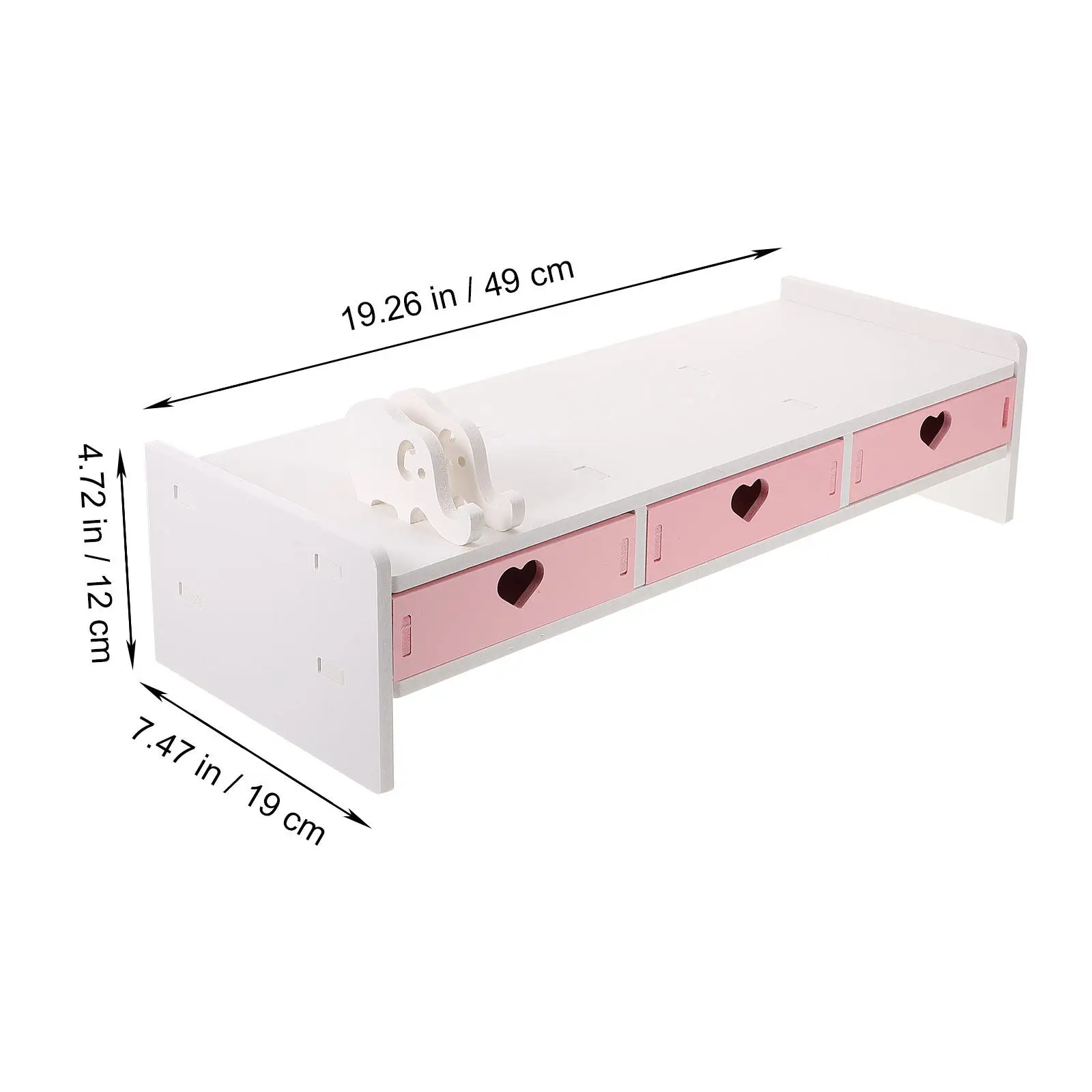 1Pcs Monitor Stand for Desk with Drawer Computer Screen Riser Desktop Organizer Space Saving Strong Load Capacity Smooth Edge