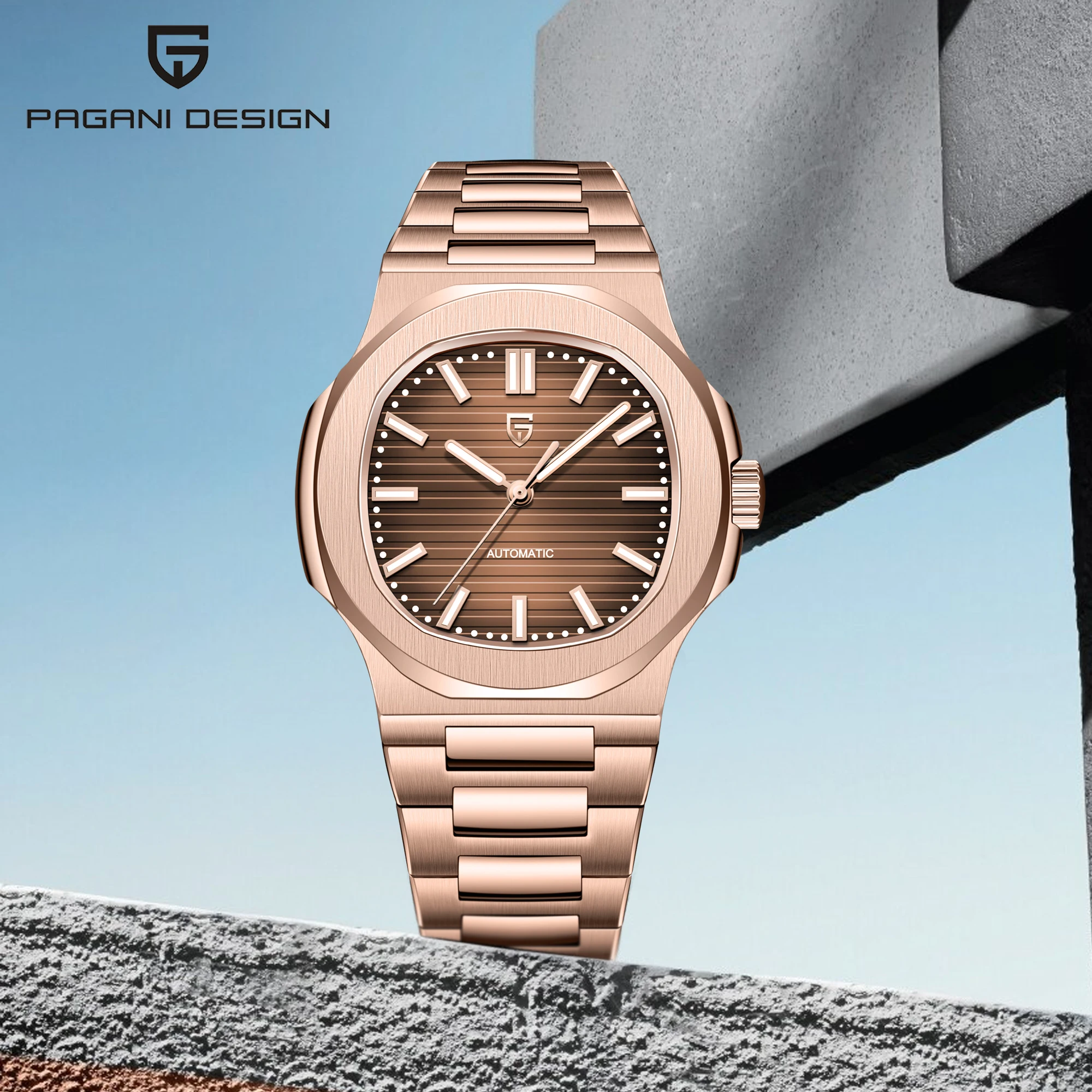 

New PAGANI DESIGN Men's Watch Luxury Mechanical Watch ST6 Automatic Stainless Steel AR Sapphire Mirror Waterproof Clocks for Men