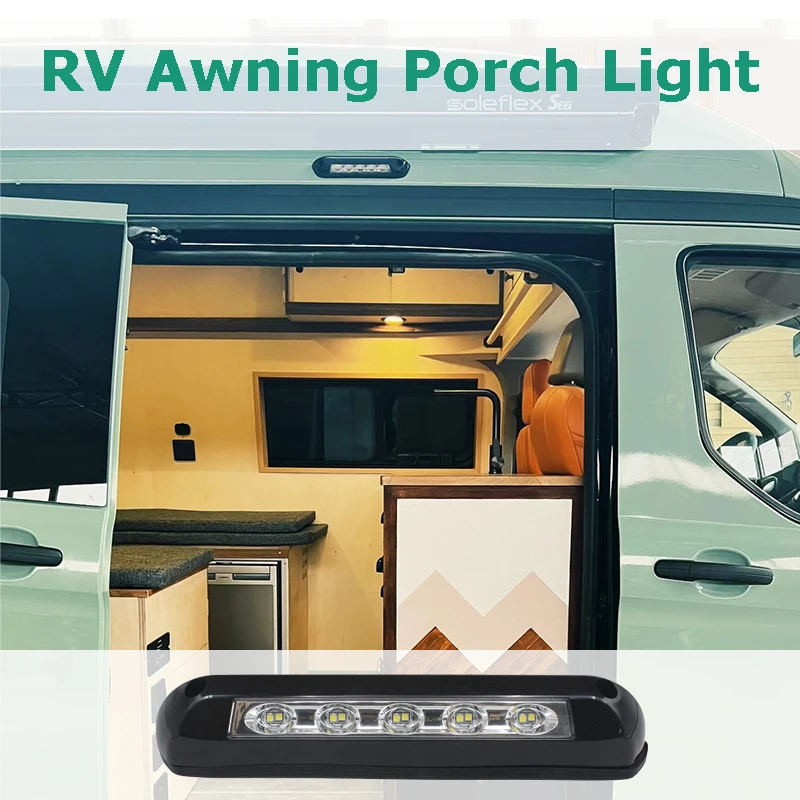 

Caravan 12V/24V Waterproof Awning LED Light Strip 8W Interior Exterior Wall Lamps Motorhome Camper Marine LED Spotlights