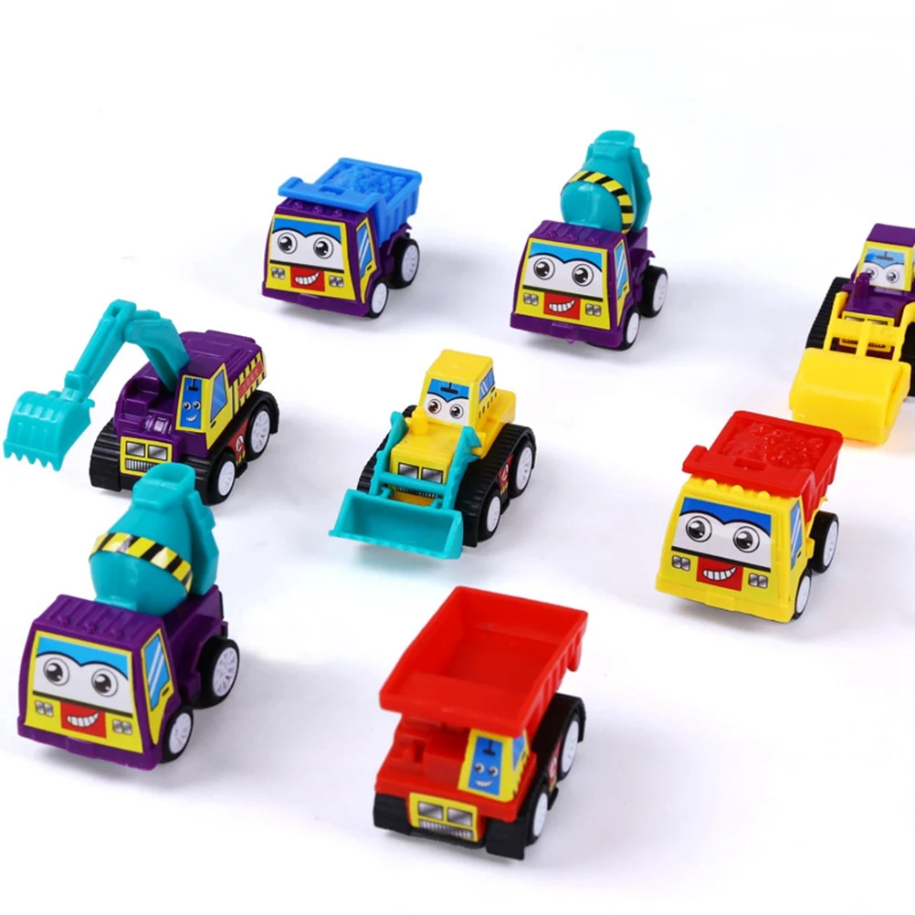 6 pcs Pull Back Cars Set Engineering Vehicles No Friction Powered For Toddlers Kids Party Favors Gift
