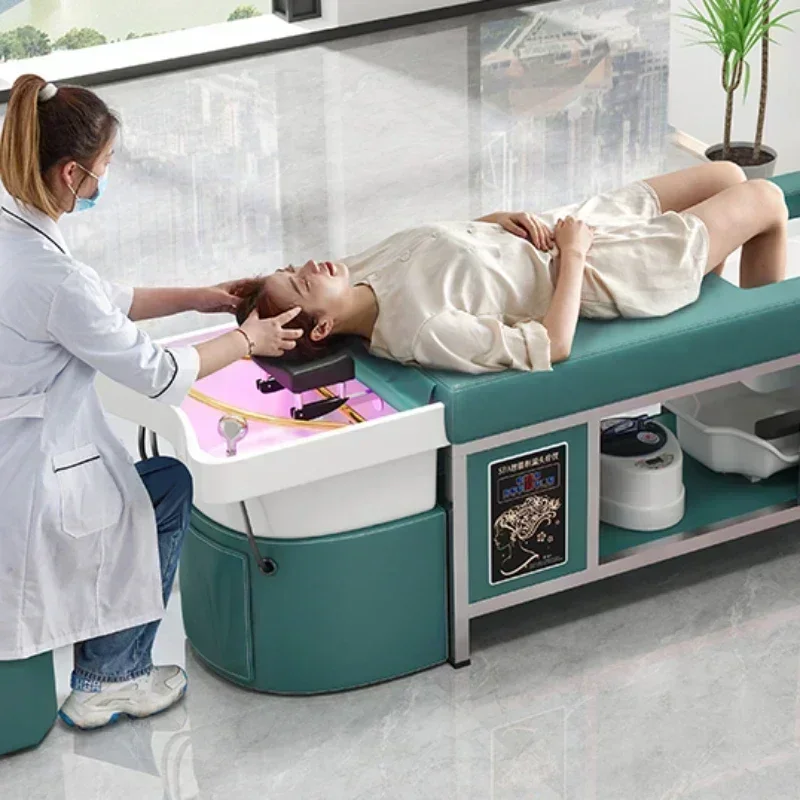 Head Spa Stretcher Shampoo Treatment Massage Bed Sal Equipment Furniture Machine Chairs Hair Stylist Fryzjerskie Water