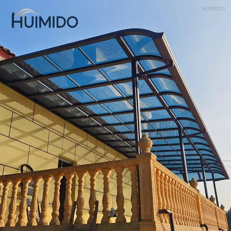 Custom Windows and Roof Canopy Freestanding Aluminum 270 180 Degree Outdoor Awning