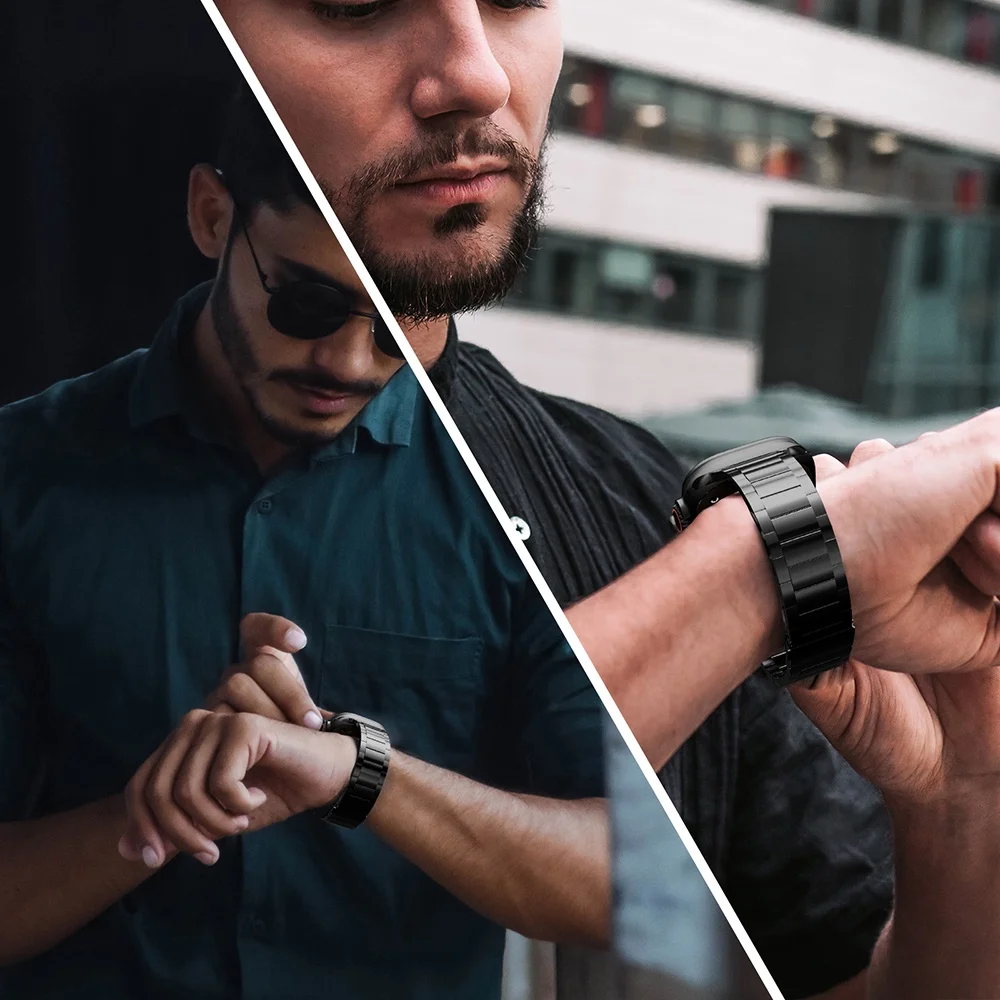 Stainless Steel Strap for Apple Watch band 44mm 45mm 38-42-40mm-41mm Metal link Bracelet iWatch series 8 7 6 5 4 3 se Ultra 49mm