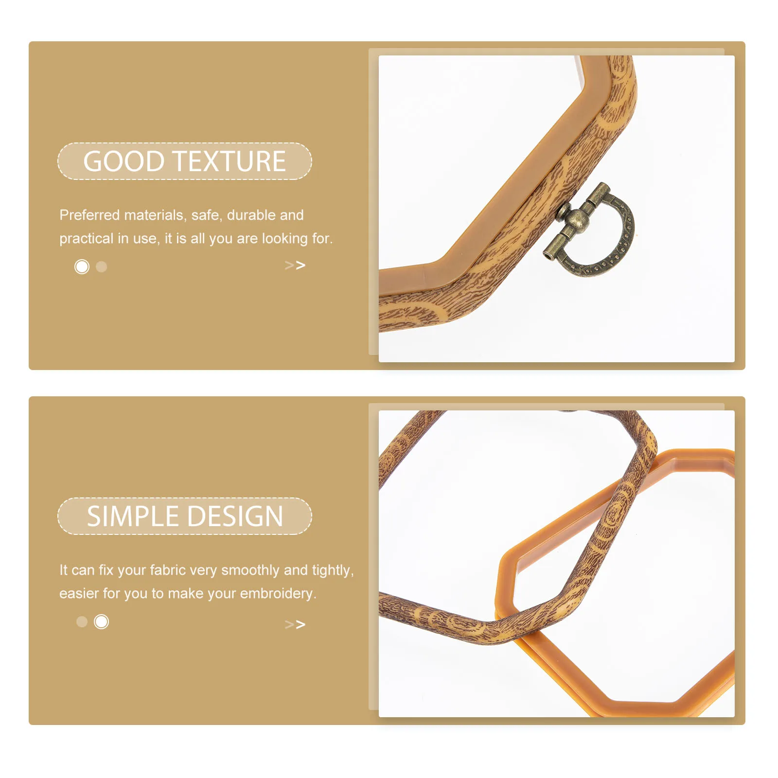 

3 Pcs Embroidery Hoops Plastic Cross Stitch Vintage Frames Stitching Circles Ring Sewing Craft Durable High Grade PP Material