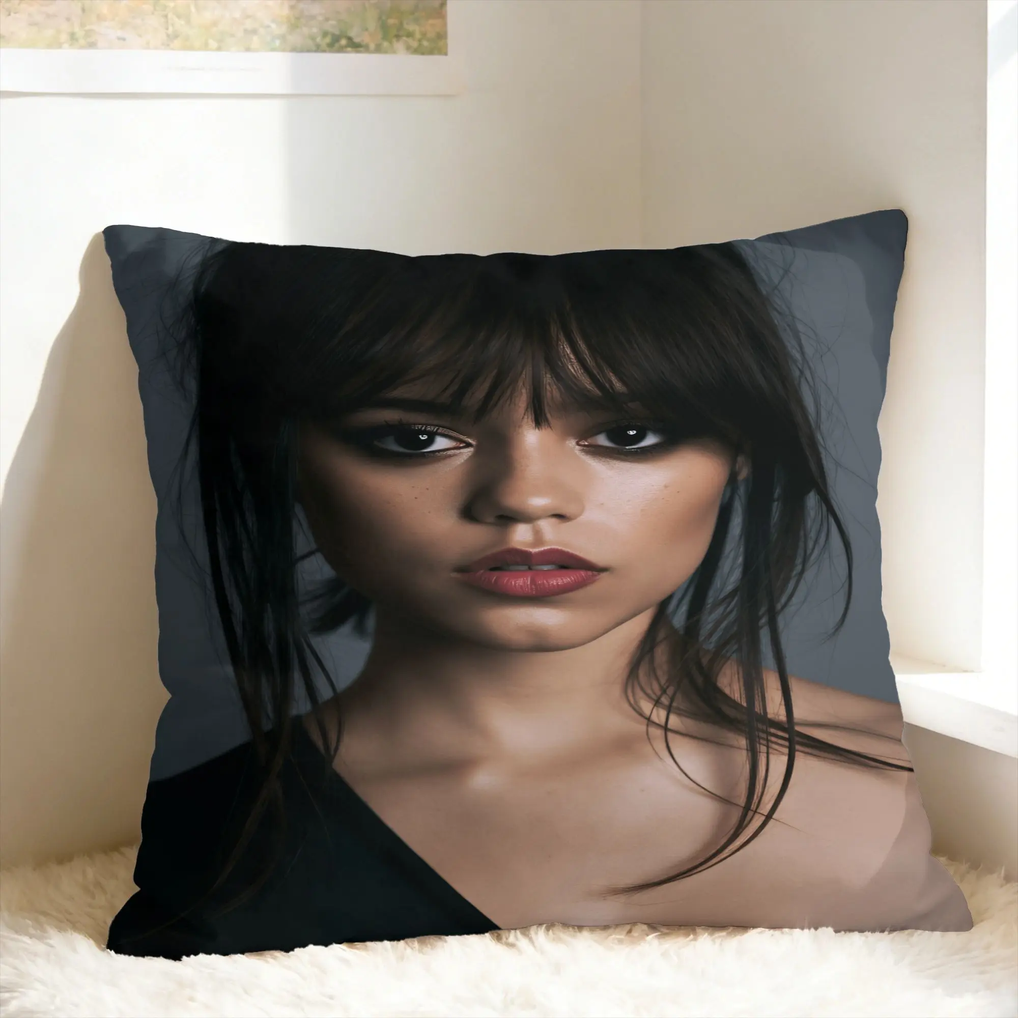 J-Jenna O-Ortega Pillow Case  Novelty Pillow Cover Graphic Pillowcases For Living Room Bed Chair