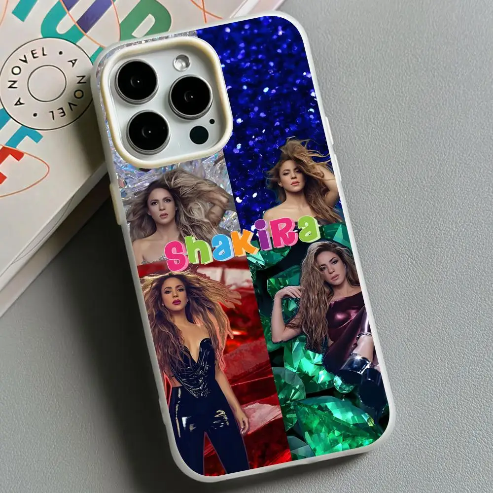 

Модный двухслойный белый чехол Shakira Fashion Jelly для iPhone 17 16 15 14 13 12 11 Air Pro Max Plus, защитный