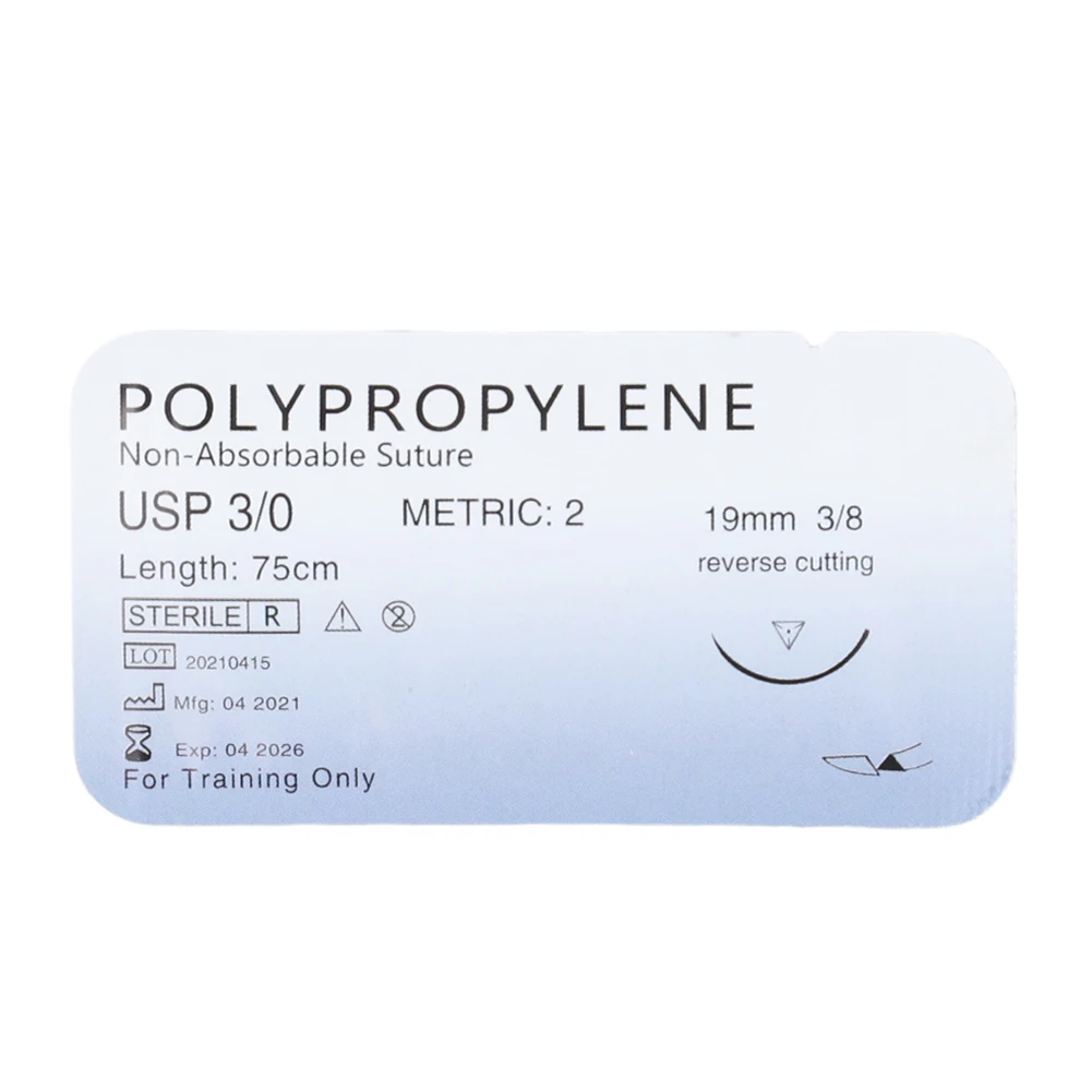 2/0 3/0 4/0 خيط حيدة طبي نايلون حرير بولي بروبيلين بوليستر خياطة طب الأسنان الطبية لتمارين تعليم الخياطة #4