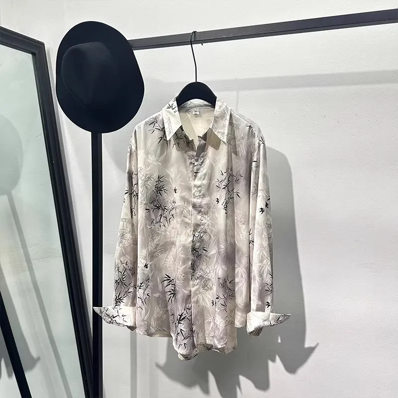 

Owen Seak мужские повседневные рубашки в готическом стиле мужская одежда весенние мужские уличные осенние черные рубашки