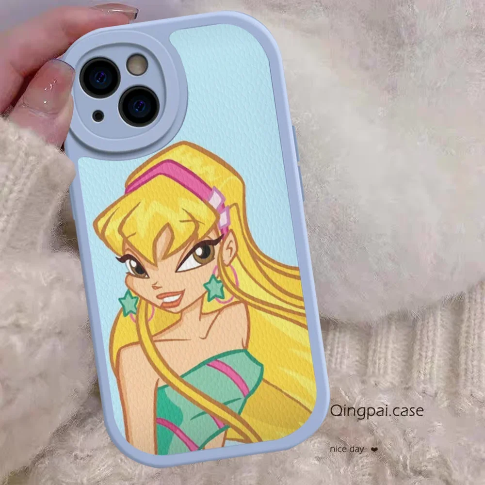 Girl W-Winx Clubs Phone Case Hard Leather For iPhone 14 13 12 Mini 11 14 Pro Max Xs X Xr 7 8 Plus Fundas