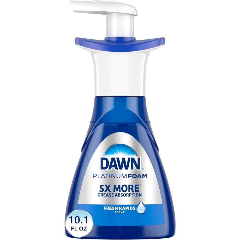 Jabón Líquido Ultra Platinum Foam para Lavar Platos, Aroma Fresh Rapids, Fórmula Concentrada con Poderoso Poder Desengrasante, 10.1 fl oz, Jabón para Lavar Platos para la Limpieza de la Cocina