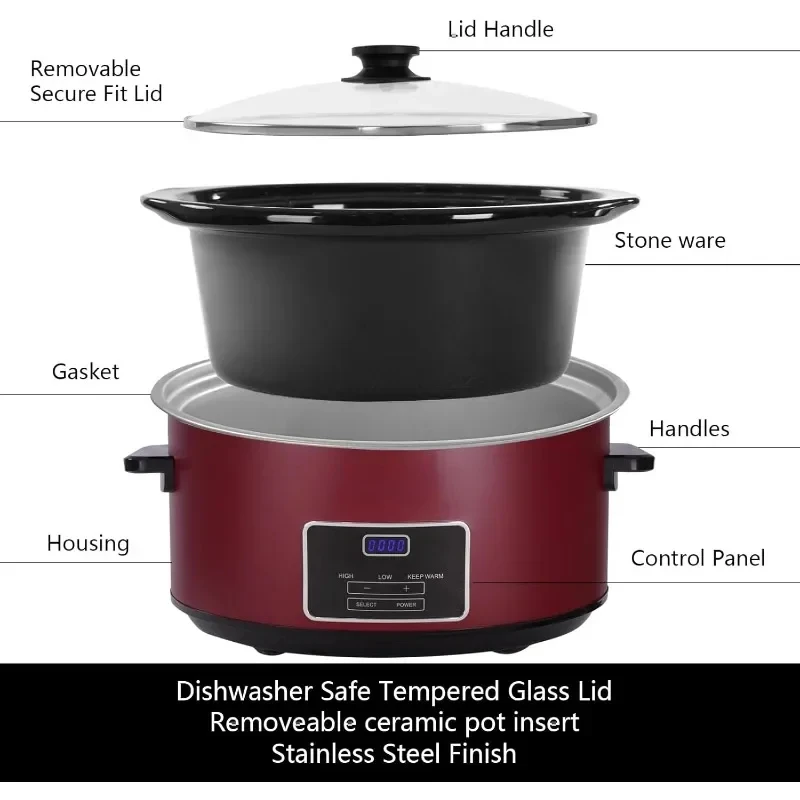 Zing Magnifique Programmable Slow Cooker Kitchen Appliances The Perfect Small Kitchen Appliance for Family Dinners