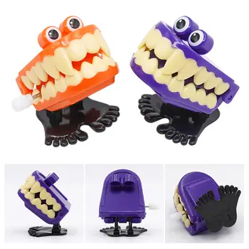 1個牙醫禮物牙齒形狀迷你發條跳跳玩具趣味可愛跳牙假牙益智玩具彈簧發條玩具 8 最佳銷售 牙齒玩具 - №1