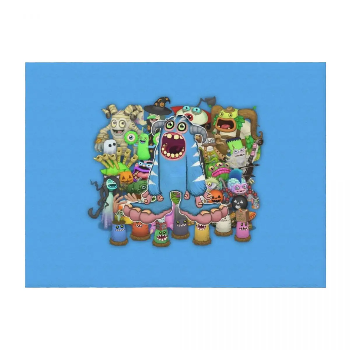 

My Singing Monsters characters Mammott Throw Blanket anime Weighted Thermal Summer Blankets