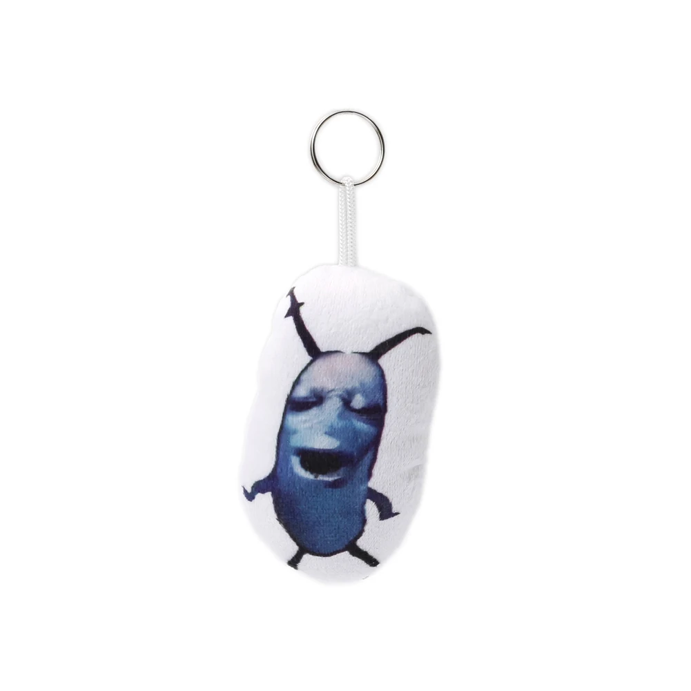 Plush Plankton Pendant Key Ring Cartoon Abstract Anime Figure KeyChain Backpack Bag Charms Kids Gifts Ornament Jewelry Doll Toys