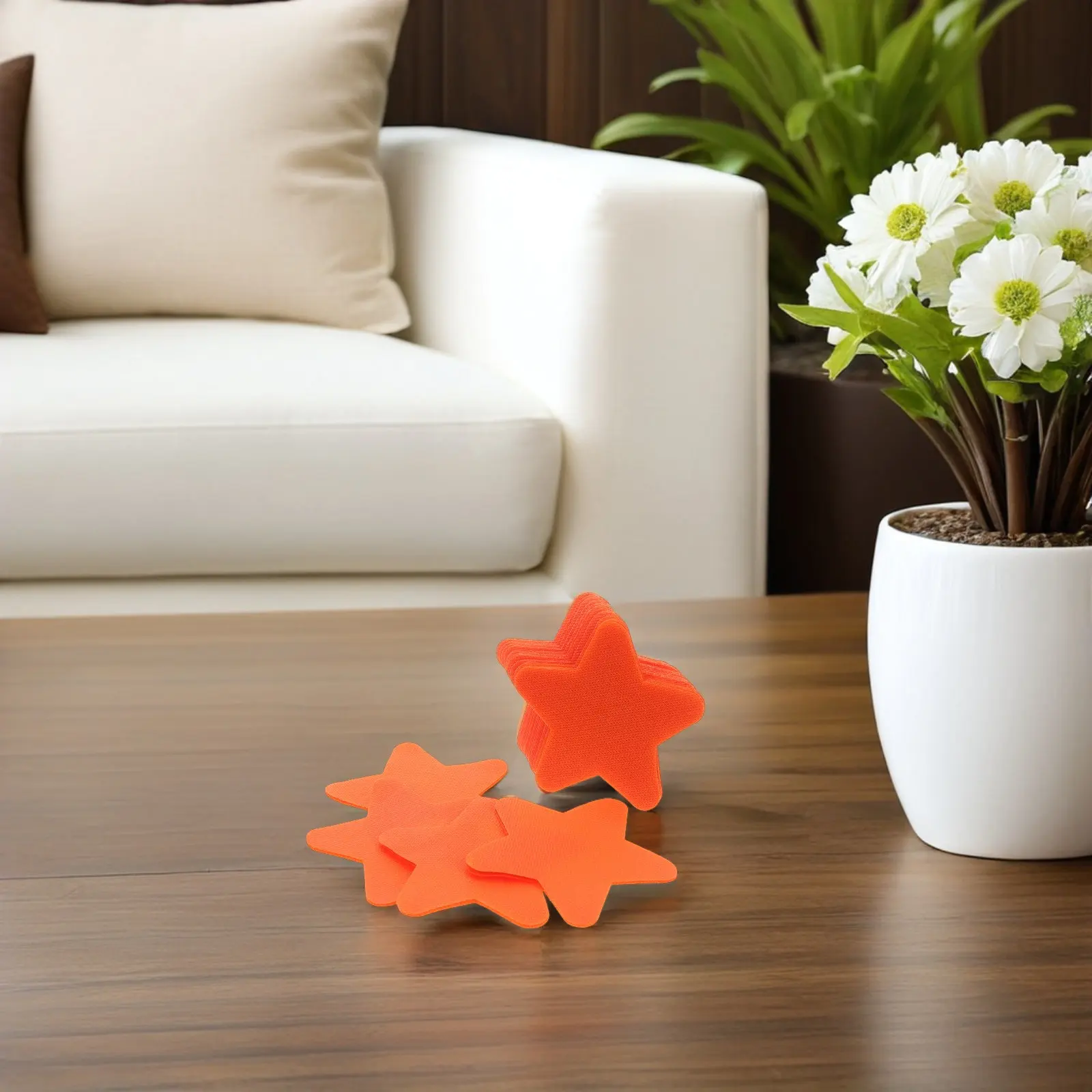 48Pcs Floor Spot Markers Reusable Carpet Marker Stickers Star Shape Numbered Spots for Classroom Preschool Activity Rug