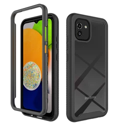 Hybrid Rugged Armor Shockproof Case For Samsung Galaxy A03 SM-A035F Non-slip Soft TPU Frame Transparent Acrylic Back Cover Coque