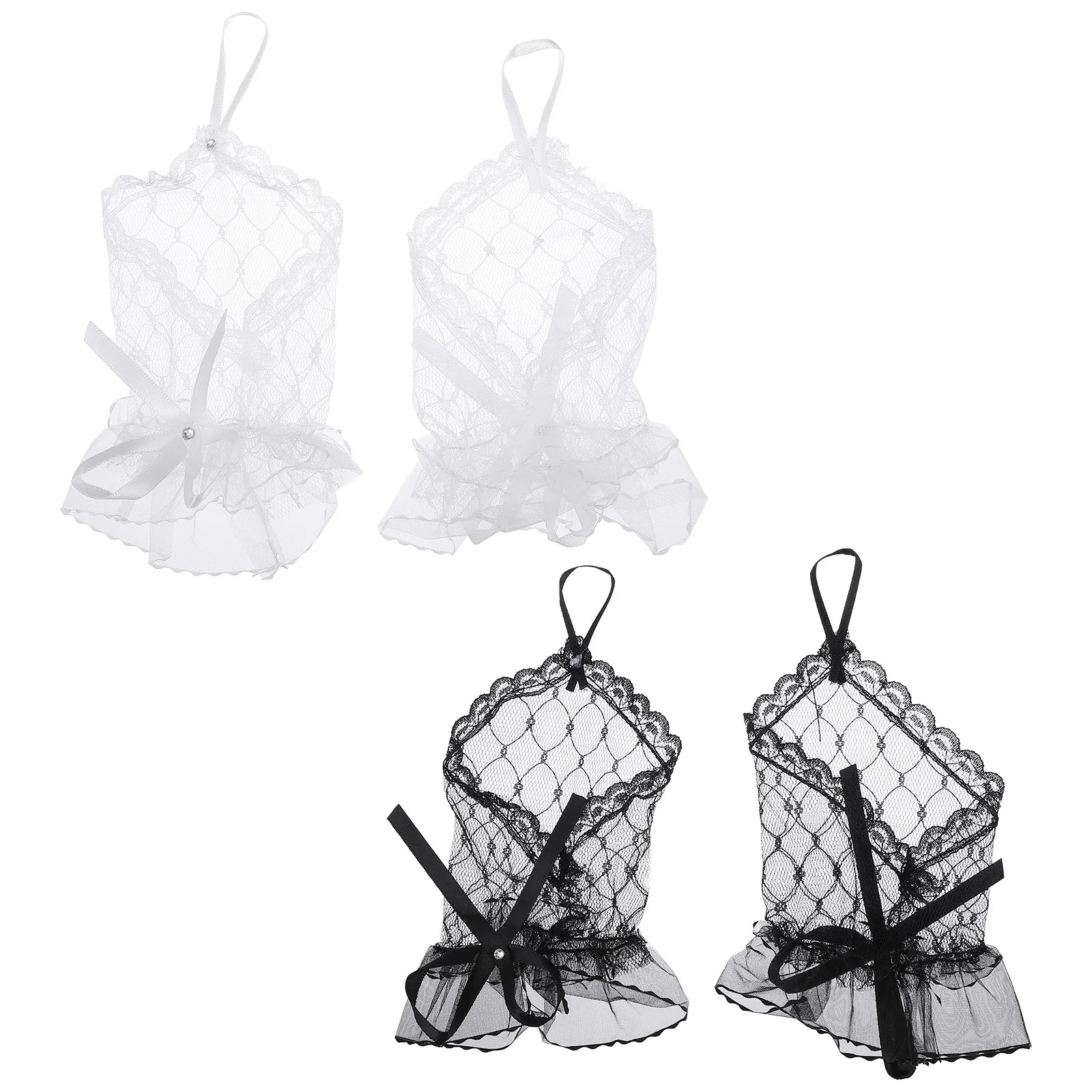 2 pares de guantes sin dedos de encaje, Cosplay de boda, accesorio de vestido de Lolita, guantes de actuación nupcial, accesorio de decoración de vestido