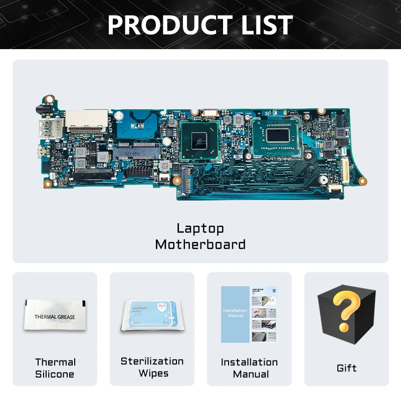 UX21A Mainboard For ASUS BX21A Laptop Motherboard With CPU I7-3517U Gen 4G-RAM Notebook Maintherboard