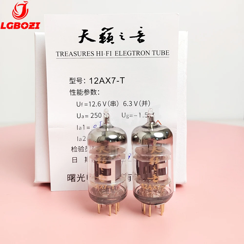 12AX7-T Vacuum Tube Repalce 12AX7/ECC83/6N4/7025 Electronic Tube Factory Precise Matching for Preamplifier