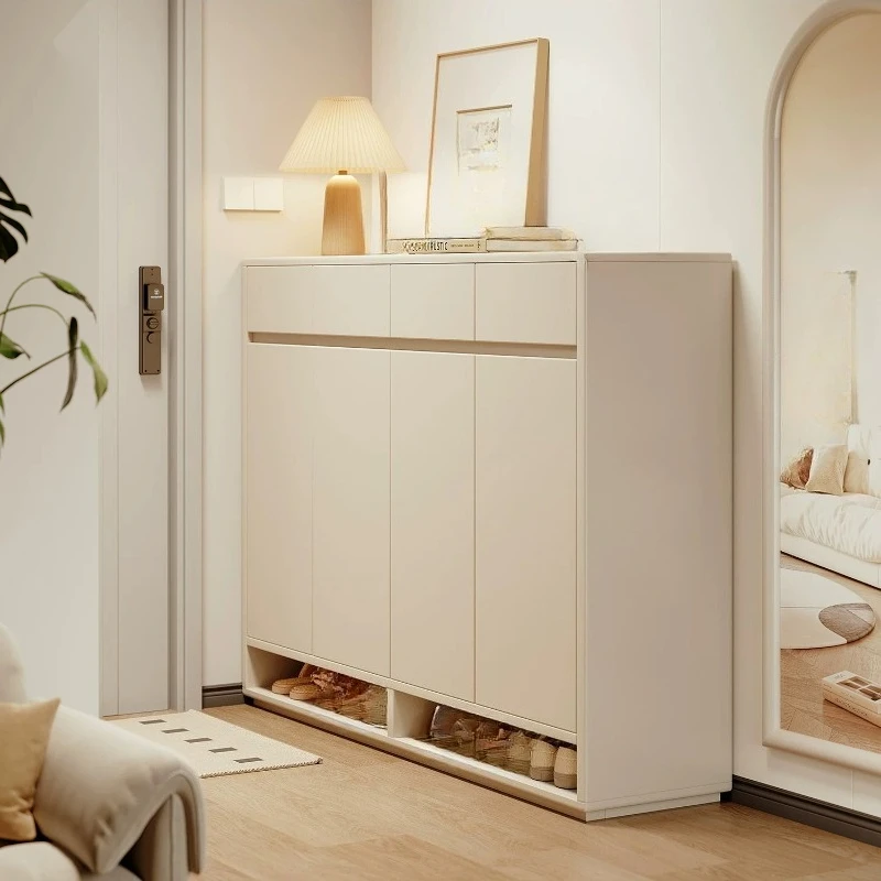 Wooden Shoe Cabinet Large Capacity Hallway Corner Space Saving Luxury Shoe Cabinet Storage Meuble Chaussures Furniture Home