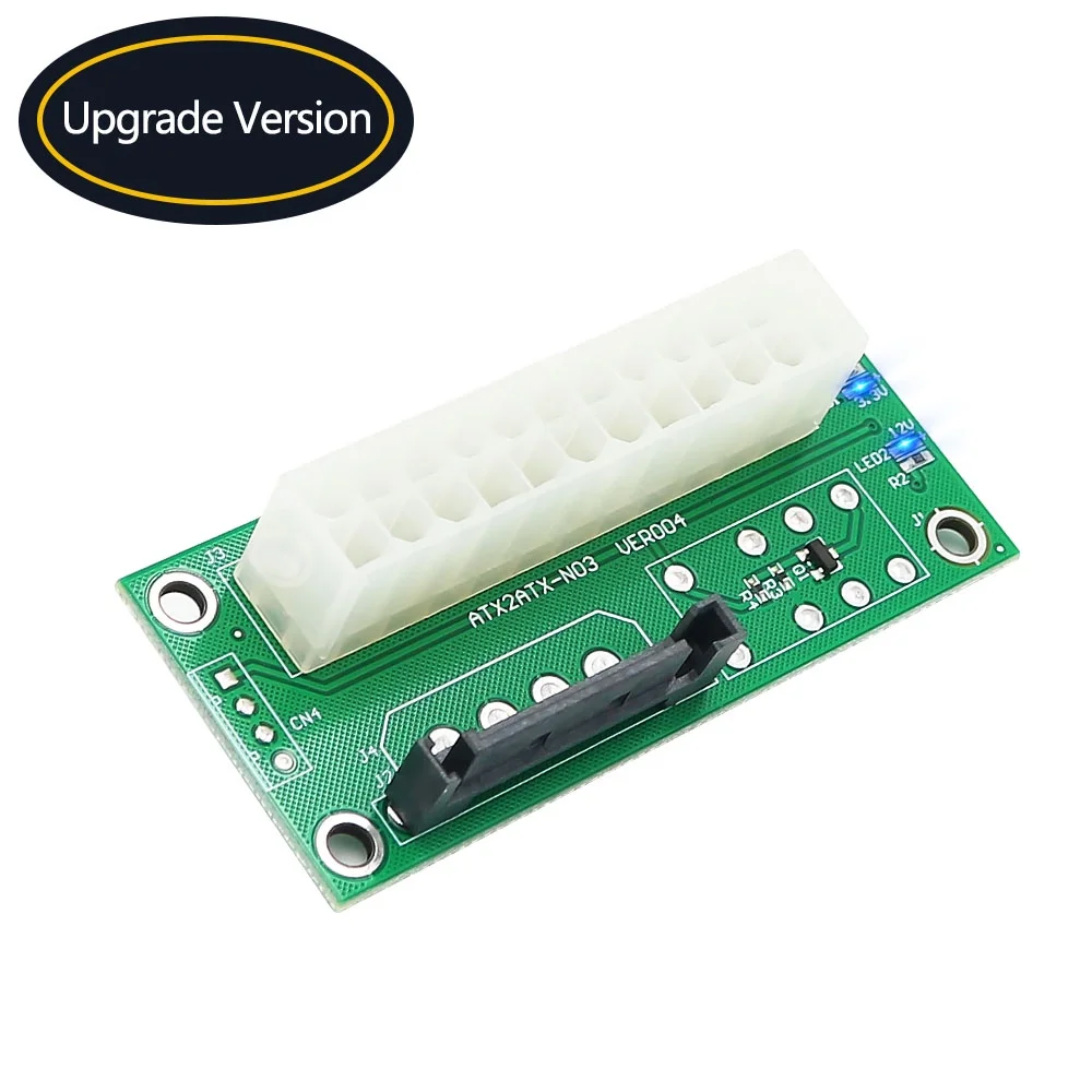 Dual PSU Multiple Synchronous Power Supply Adapter Add 2PSU with Power LED to SATA 15 Pin Connector