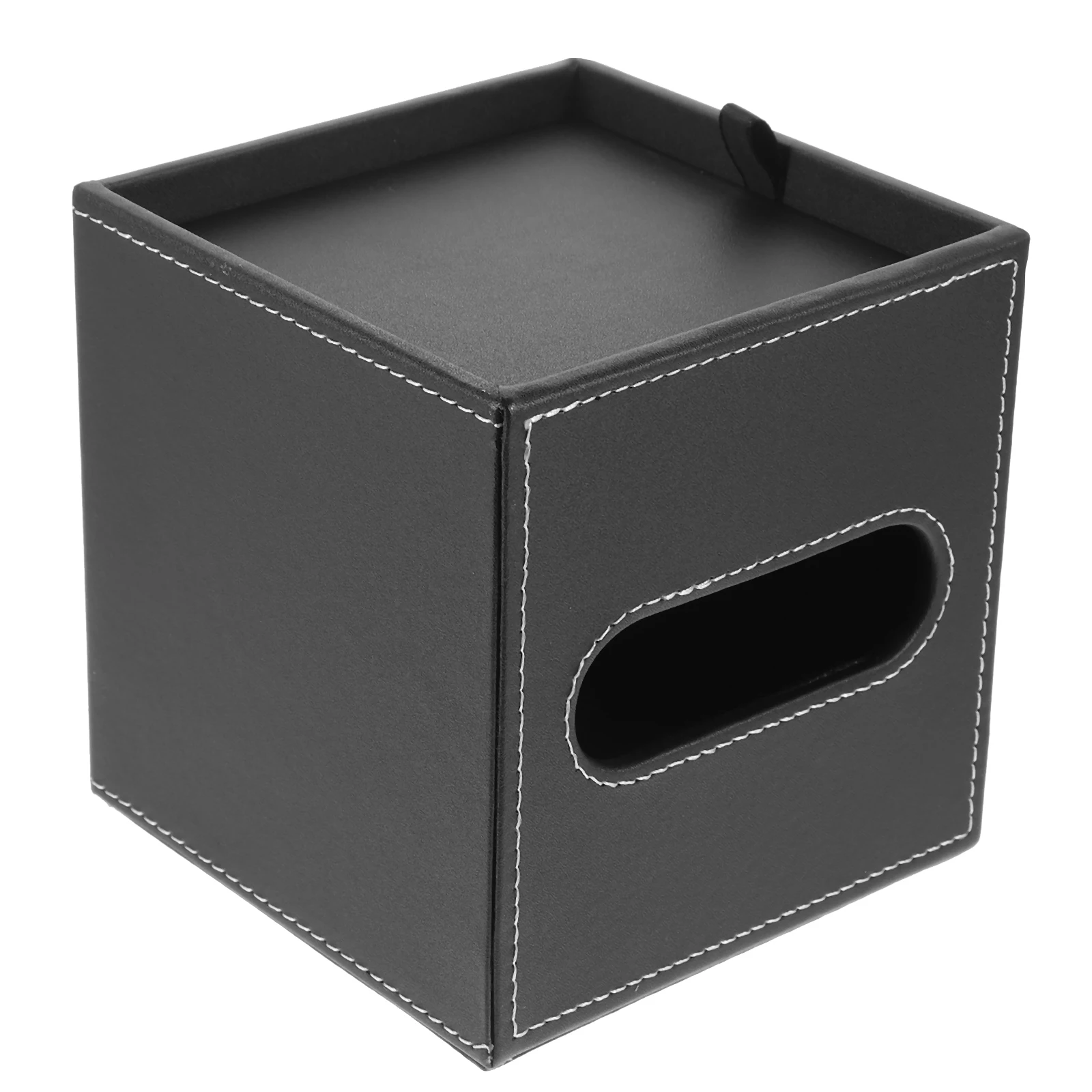 

Paper Towel Bathroom Tissue Box Holder Roll Countertop Organizer Pu Black Office