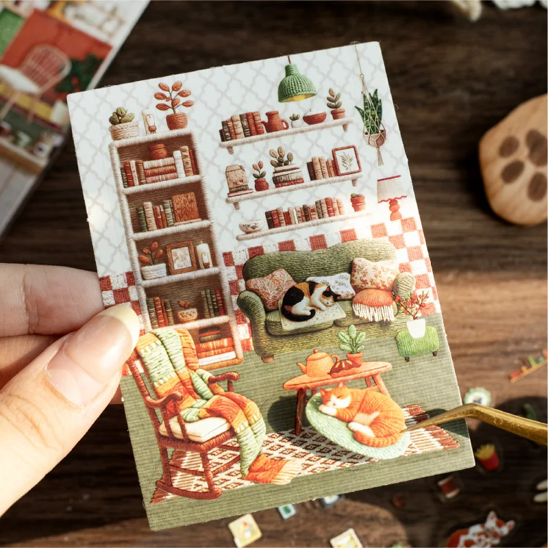 Kawaii Leisure Room 3D Dream Room Landscape Sticker  DIY Pocket Cabin Scene festival gift