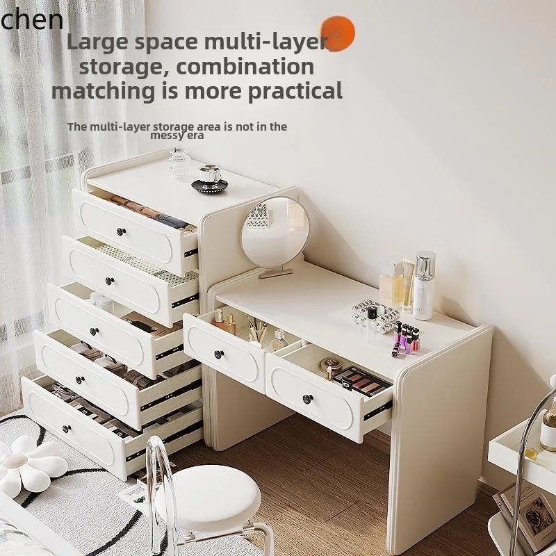 

HXL solid wood chest of drawers, bedroom, bedside storage against the wall, living room paint four chest of drawers