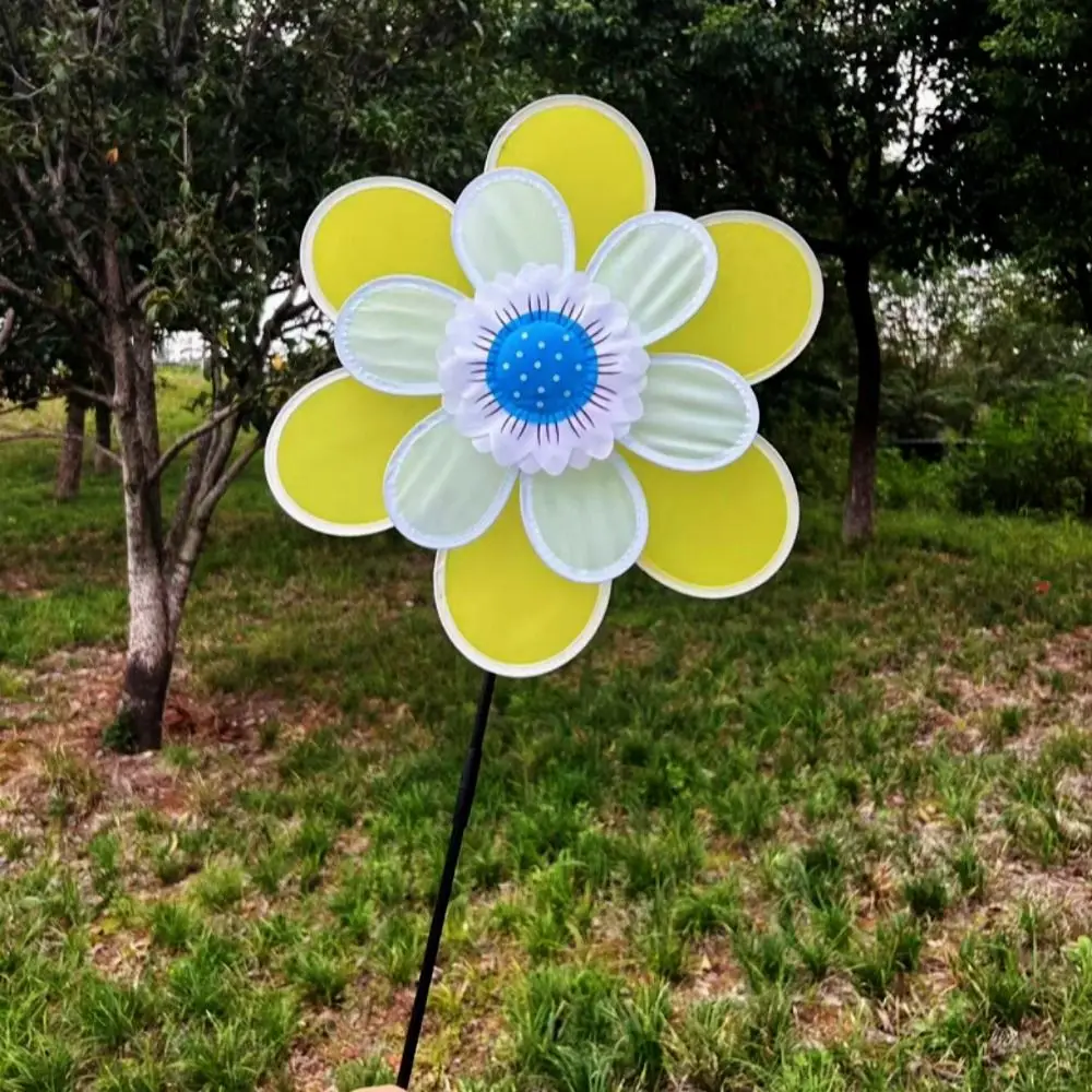 Multistyles Sunflower Windmill PVC Diameter 41cm Rotating Sunflower Garden Yard Wind Spinner Outdoor Party Picnic Decor - view 5