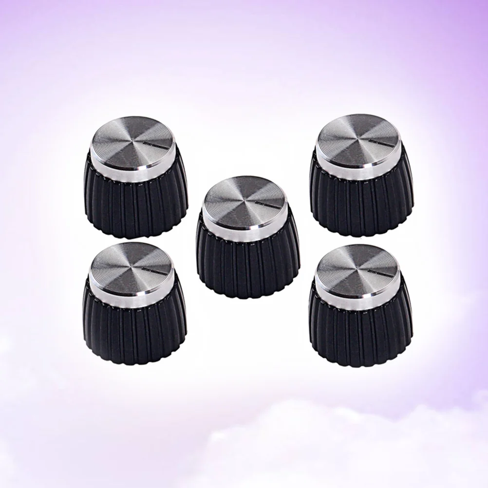 

5Pcs Long Lasting Import Concentric Pots Split Shaft Pots Knobs for Guitar Bass Amp Black Silver Knobs Amp Effect Pedal