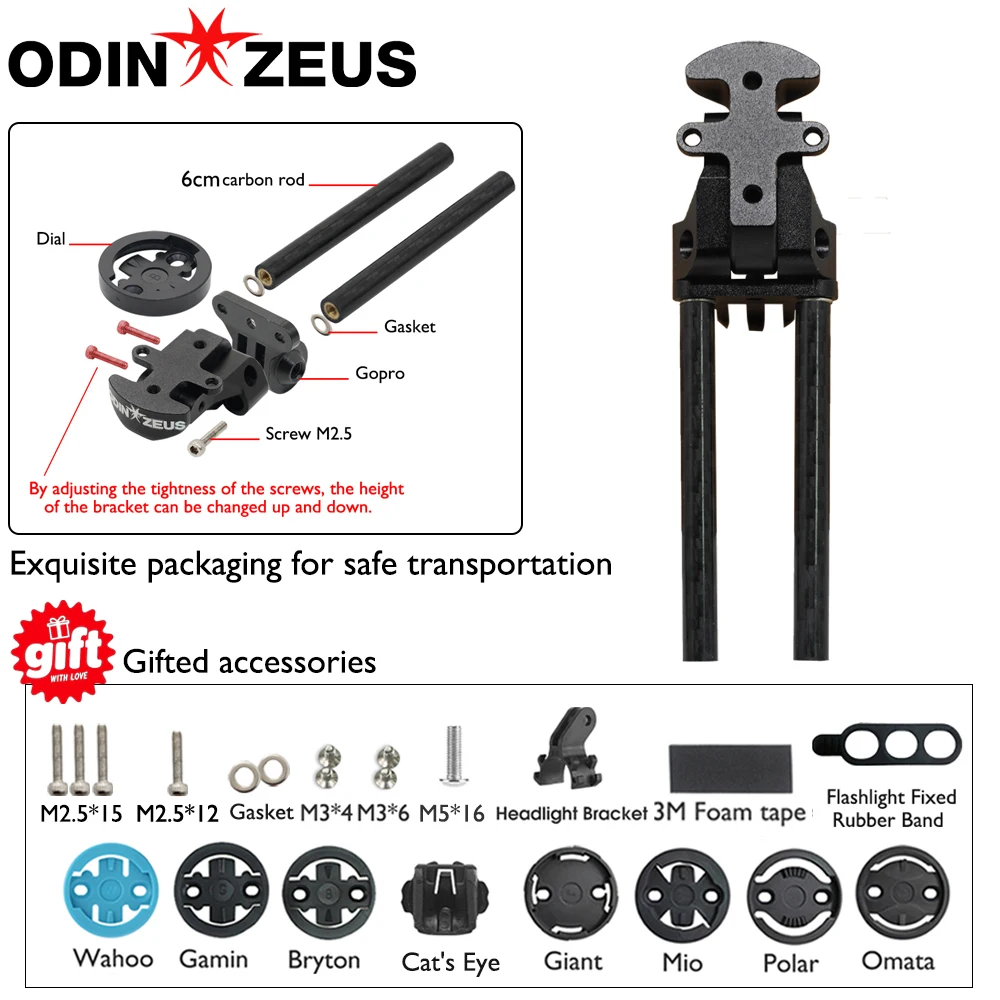 

Крепление для GPS-навигатора ODINZEUS на руль, автономная система, карбон/алюминиевый сплав, для THE UNIT/THE UNIT ICR Garmin Wahoo Cockpit