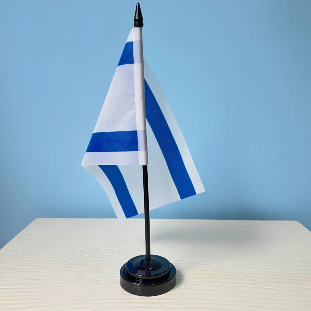 14x21cm Office Desk Flag Of Israel Flag The Republic Of ISR IL Israeli Banner Standard Hanging Banner