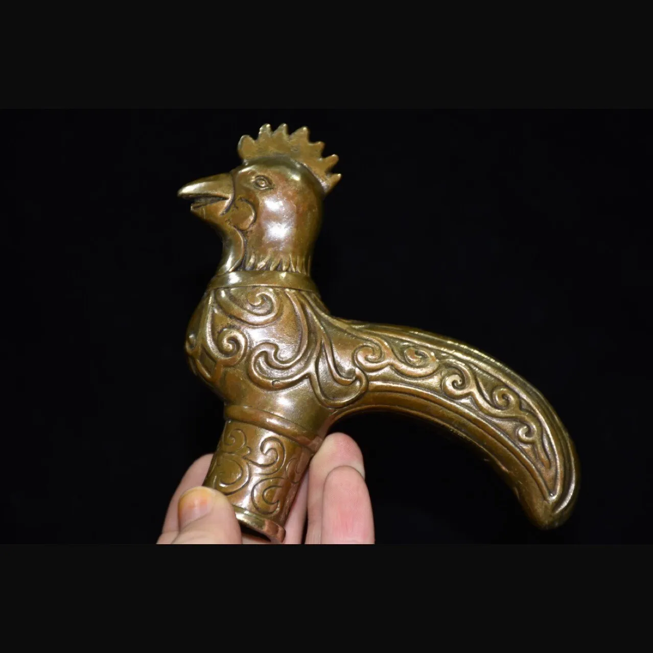 Copper Cane Head Twelve Zodiac Signs Cane Handle Head Cane Statue