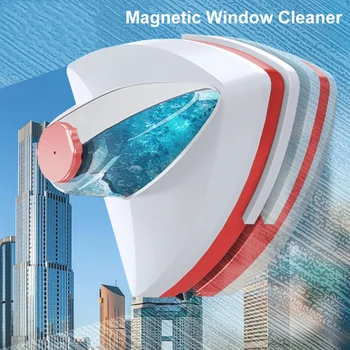 Magnetic window cleaner double glass magnetic glass balcony window cleaning brush automatic double side wiper surface cleaner