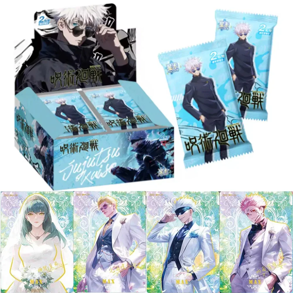 Anime Jujutsu Kaisen Cards Deluxe Version with Gojo Satoru Action Figure Collectible Trading Cards Perfect Gift Idea