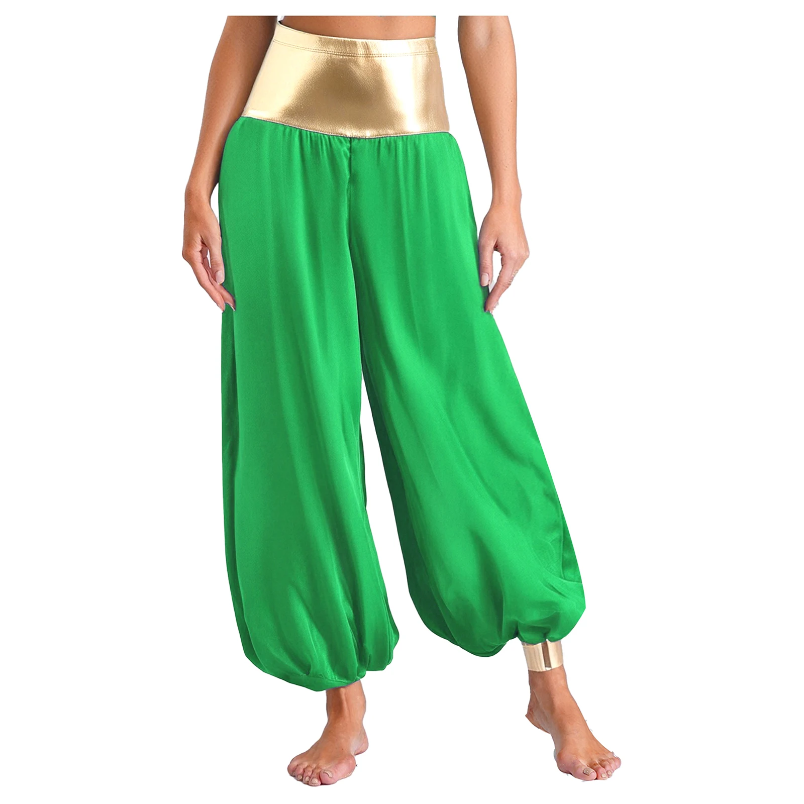 

‌Halloween Cosplay Arabian Princess Exotic Party Pants Puff Leg Design Perfect for Pirate Magical Character Role Play Costume
